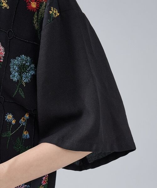 ABAHOUSE / アバハウス シャツ・ブラウス | 【Revo. / レヴォ】TH-4085 フラワーエンブロイダリー 刺繍 半袖シ | 詳細8