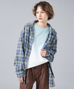 ABAHOUSE / アバハウス シャツ・ブラウス | 【Revo. / レヴォ】TH-4105 オンブレチェック 長袖シャツ / ユニ