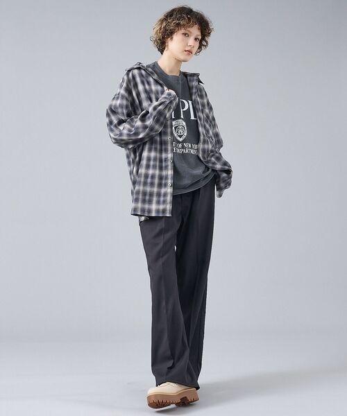 ABAHOUSE / アバハウス シャツ・ブラウス | 【Revo. / レヴォ】TH-4105 オンブレチェック 長袖シャツ / ユニ | 詳細1