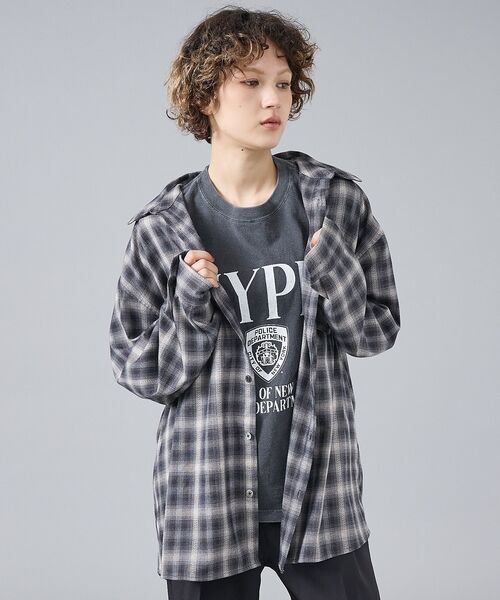 ABAHOUSE / アバハウス シャツ・ブラウス | 【Revo. / レヴォ】TH-4105 オンブレチェック 長袖シャツ / ユニ | 詳細3