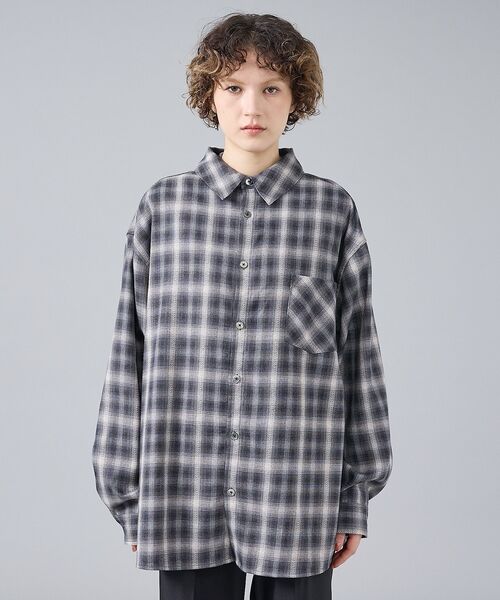ABAHOUSE / アバハウス シャツ・ブラウス | 【Revo. / レヴォ】TH-4105 オンブレチェック 長袖シャツ / ユニ | 詳細4