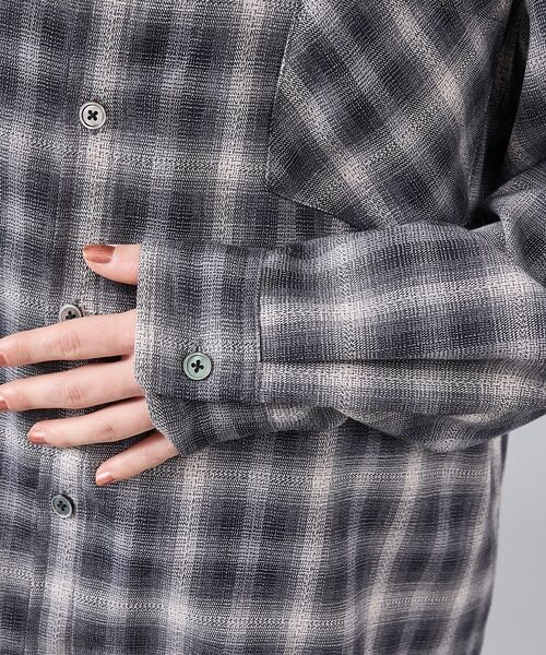 ABAHOUSE / アバハウス シャツ・ブラウス | 【Revo. / レヴォ】TH-4105 オンブレチェック 長袖シャツ / ユニ | 詳細8