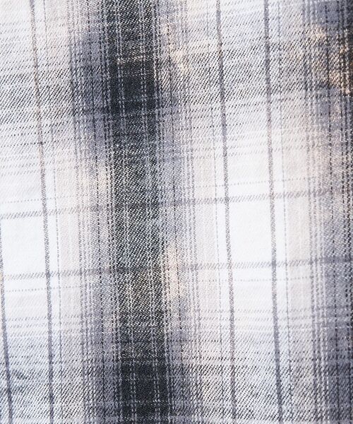 ABAHOUSE / アバハウス シャツ・ブラウス | 【Revo. / レヴォ】TH-4115 ブリーチ加工 フード チェック長袖シャ | 詳細8