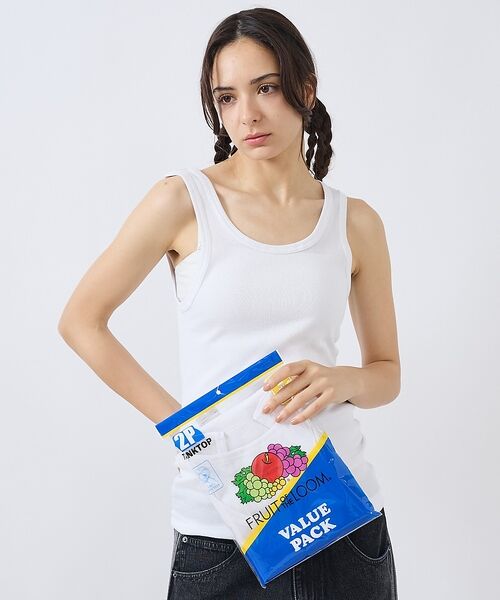 ABAHOUSE / アバハウス Tシャツ | 【FRUIT OF THE LOOM/フルーツオブザルーム】バリューパック タン(ホワイト)