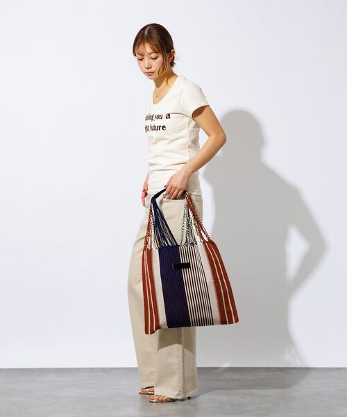 ABAHOUSE / アバハウス トートバッグ | 【MOON BIRD/ムーンバード】手織りハンモックトートバッグ/手織り/A4サ | 詳細23