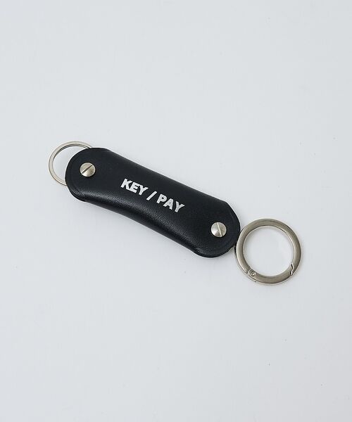 ABAHOUSE / アバハウス キーケース | 【1/2HALF / ハーフ】 KEY/PAY 撥水加工 / レザーキーホルダー（ブラック）