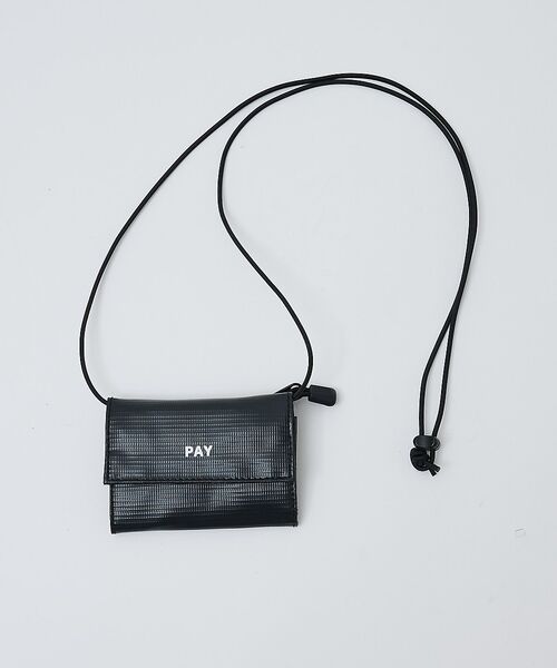 ABAHOUSE / アバハウス 財布・コインケース・マネークリップ | 【1/2HALF / ハーフ】コインキャッチャー付き / ショルダーウォレット（ブラック）