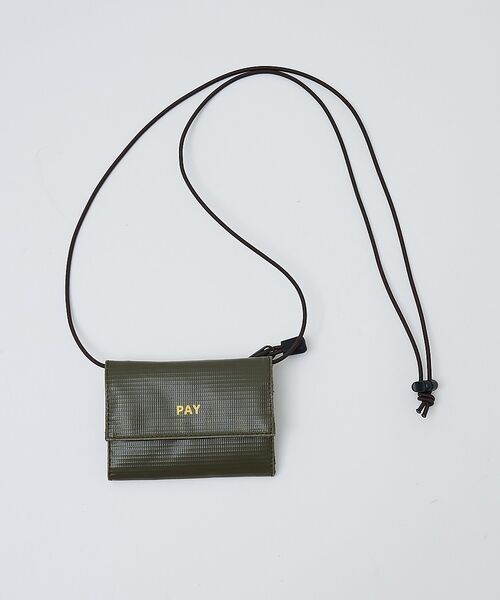 ABAHOUSE / アバハウス 財布・コインケース・マネークリップ | 【1/2HALF / ハーフ】コインキャッチャー付き / ショルダーウォレット（カーキ）