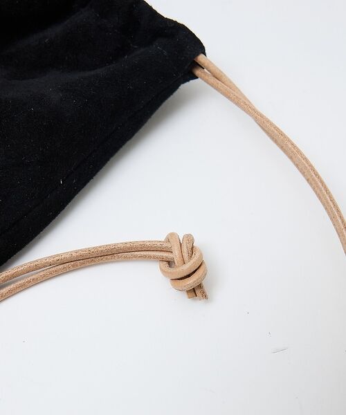 ABAHOUSE / アバハウス ショルダーバッグ | 【1/2HALF / ハーフ】ラムスェード 巾着ショルダー フリンジ ミニショル | 詳細3