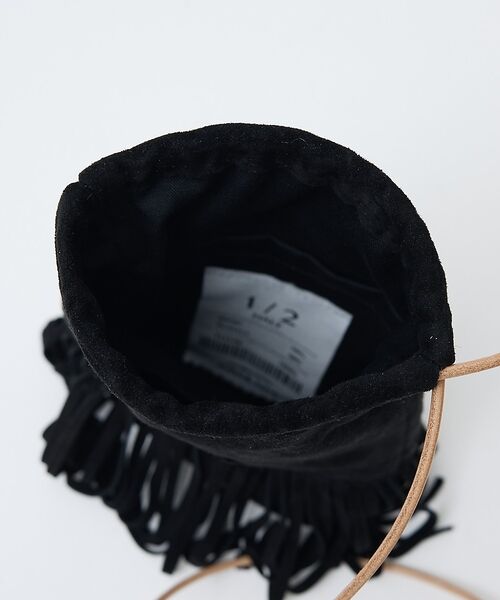 ABAHOUSE / アバハウス ショルダーバッグ | 【1/2HALF / ハーフ】ラムスェード 巾着ショルダー フリンジ ミニショル | 詳細4