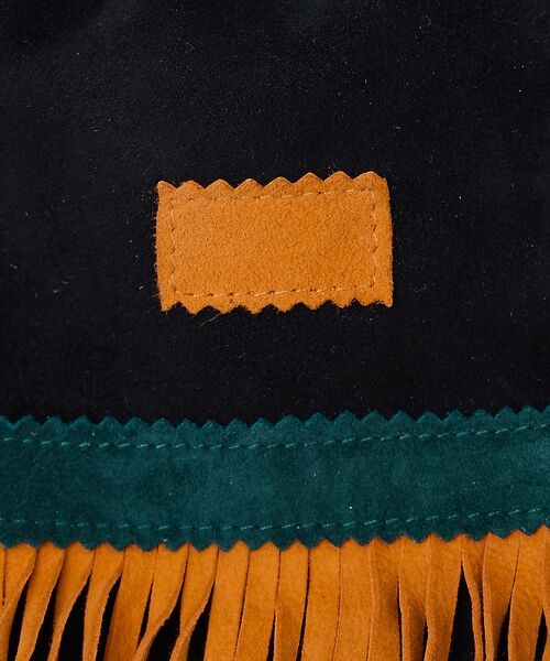 ABAHOUSE / アバハウス ショルダーバッグ | 【1/2HALF / ハーフ】ラムスェード 巾着ショルダー フリンジ ミニショル | 詳細8