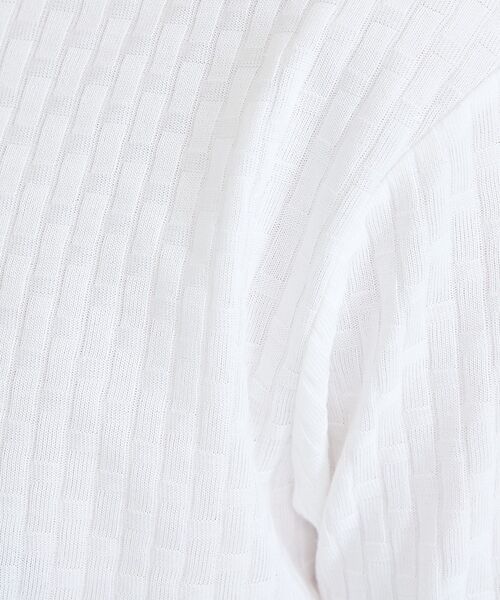 ABAHOUSE / アバハウス Tシャツ | 【凹凸編み】リンクス ブロック 半袖Tシャツ【予約】 | 詳細1