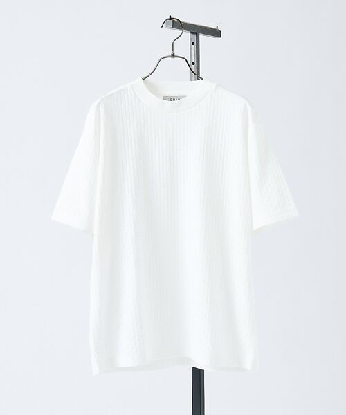 ABAHOUSE / アバハウス Tシャツ | 【凹凸編み】リンクス ブロック 半袖Tシャツ【予約】 | 詳細4