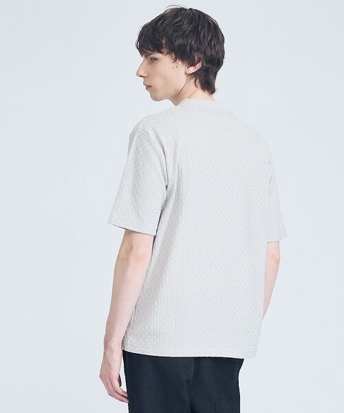 ABAHOUSE / アバハウス Tシャツ | 【凹凸編み】リンクス ブロック 半袖Tシャツ【予約】 | 詳細7