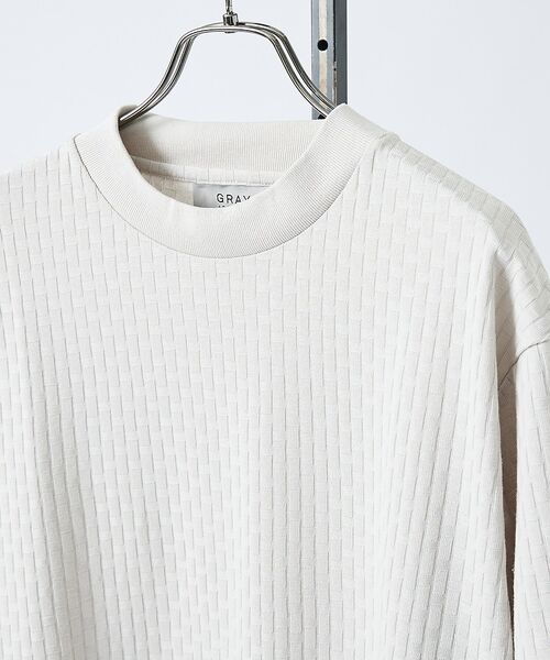 ABAHOUSE / アバハウス Tシャツ | 【凹凸編み】リンクス ブロック 半袖Tシャツ【予約】 | 詳細11