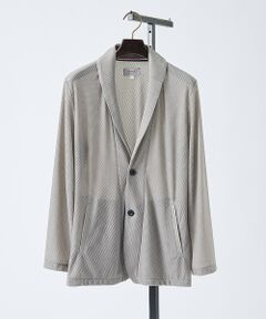 ABAHOUSE / アバハウス ブルゾン | 【接触冷感】ハニカムメッシュ ショールブルゾン/ジャケット【予約】