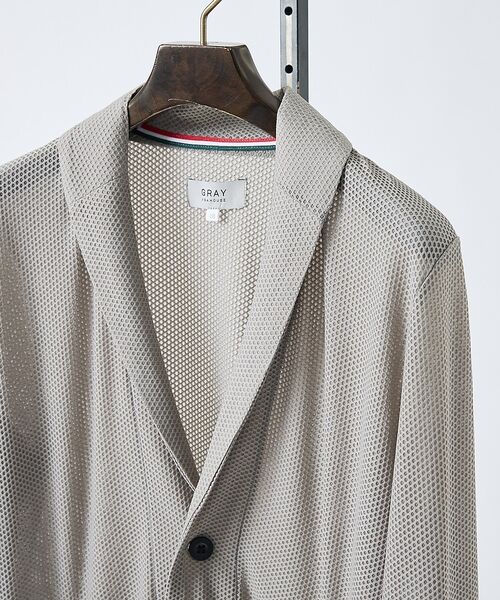 ABAHOUSE / アバハウス ブルゾン | 【接触冷感】ハニカムメッシュ ショールブルゾン/ジャケット【予約】 | 詳細2