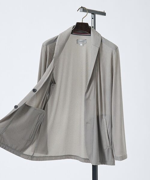 ABAHOUSE / アバハウス ブルゾン | 【接触冷感】ハニカムメッシュ ショールブルゾン/ジャケット【予約】 | 詳細3