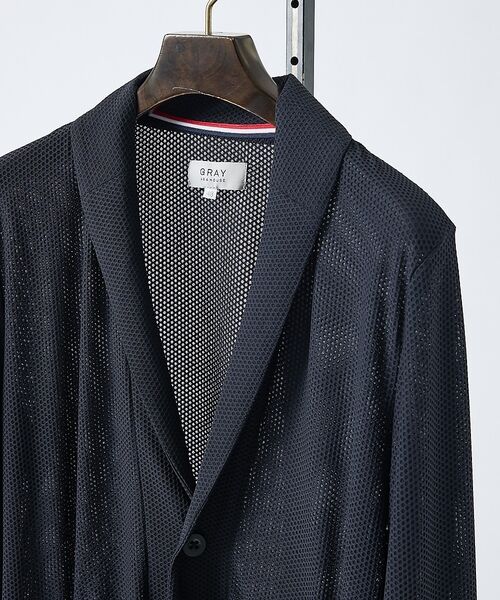 ABAHOUSE / アバハウス ブルゾン | 【接触冷感】ハニカムメッシュ ショールブルゾン/ジャケット【予約】 | 詳細5