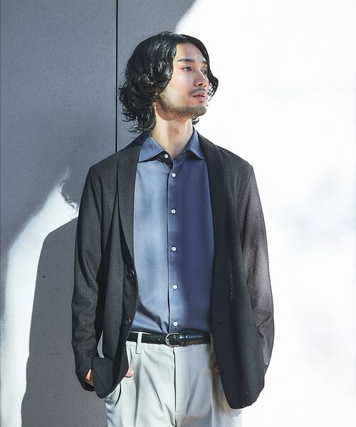 ABAHOUSE / アバハウス ブルゾン | 【接触冷感】ハニカムメッシュ ショールブルゾン/ジャケット【予約】 | 詳細7