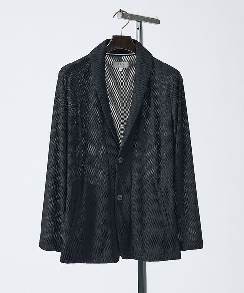 ABAHOUSE / アバハウス ブルゾン | 【接触冷感】ハニカムメッシュ ショールブルゾン/ジャケット【予約】 | 詳細8