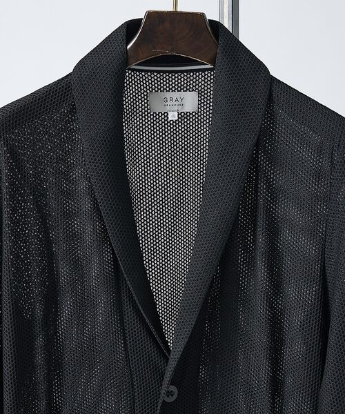 ABAHOUSE / アバハウス ブルゾン | 【接触冷感】ハニカムメッシュ ショールブルゾン/ジャケット【予約】 | 詳細11