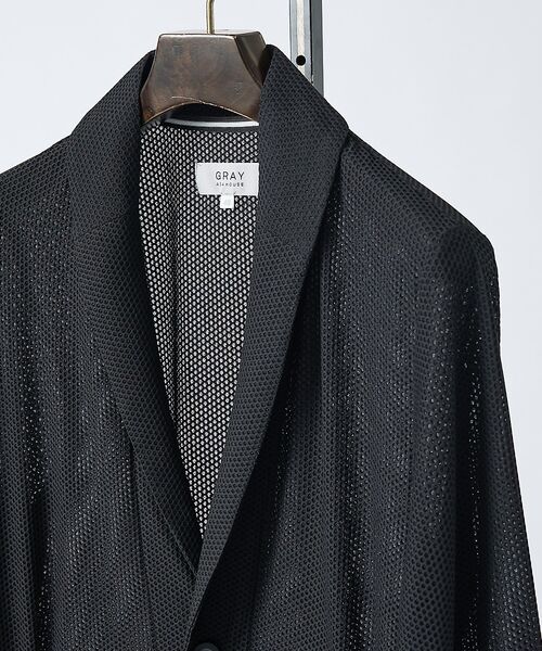 ABAHOUSE / アバハウス ブルゾン | 【接触冷感】ハニカムメッシュ ショールブルゾン/ジャケット【予約】 | 詳細12