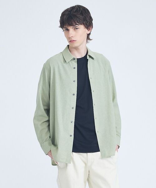 ABAHOUSE / アバハウス シャツ・ブラウス | 【リネンブレンド】ライトウェイト 長袖シャツ | 詳細4
