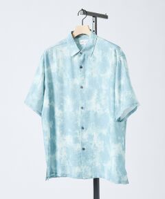 ABAHOUSE / アバハウス シャツ・ブラウス | 【リネン混】アブストラクト柄 半袖シャツ【予約】