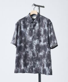 ABAHOUSE / アバハウス シャツ・ブラウス | 【リネン混】アブストラクト柄 半袖シャツ【予約】