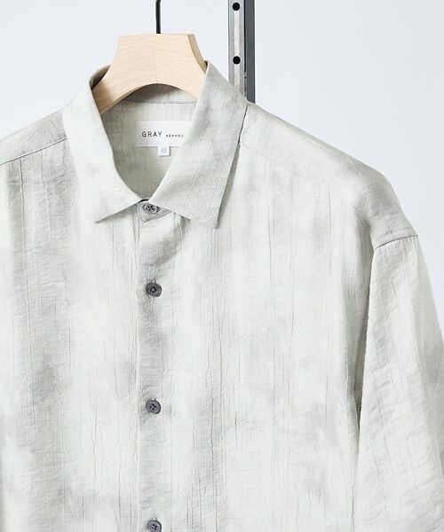 ABAHOUSE / アバハウス シャツ・ブラウス | 【リネン混】アブストラクト柄 半袖シャツ【予約】 | 詳細2