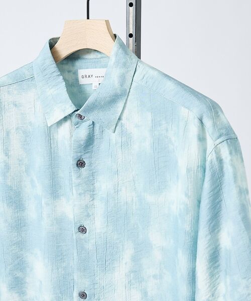 ABAHOUSE / アバハウス シャツ・ブラウス | 【リネン混】アブストラクト柄 半袖シャツ【予約】 | 詳細4