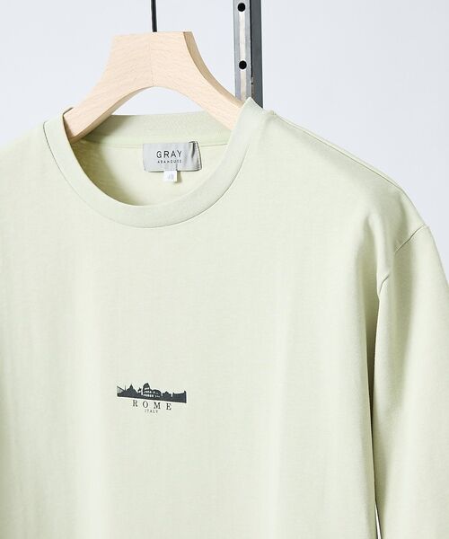 ABAHOUSE / アバハウス Tシャツ | 【CITY PRINT】半袖Tシャツ（イエロー）