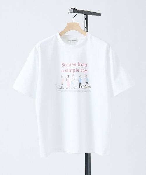 ABAHOUSE / アバハウス Tシャツ | 【EVERYDAY LIFE】 グラフィックTシャツ（レッド）