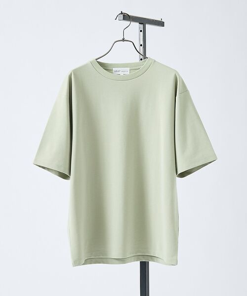 ABAHOUSE / アバハウス Tシャツ | 【抗菌防臭/UVカット】シルケットポンチ 半袖Tシャツ【予約】（モスグリーン）
