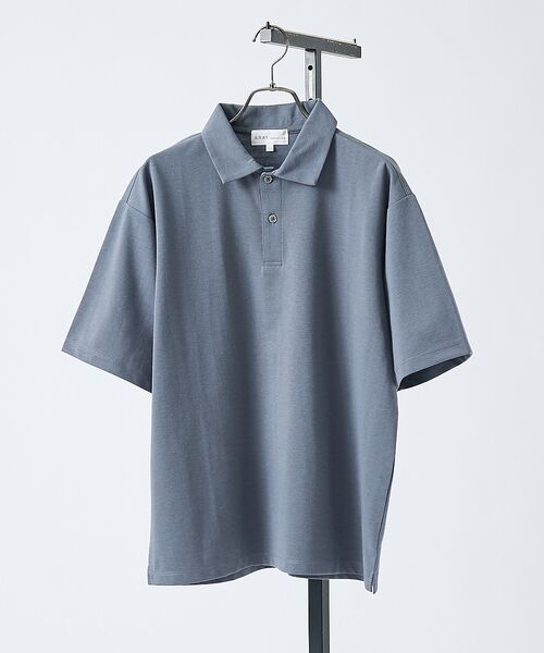 ABAHOUSE / アバハウス ポロシャツ | 【抗菌防臭/UVカット】シルケットポンチ 半袖ポロシャツ【予約】（チャコールグレー）