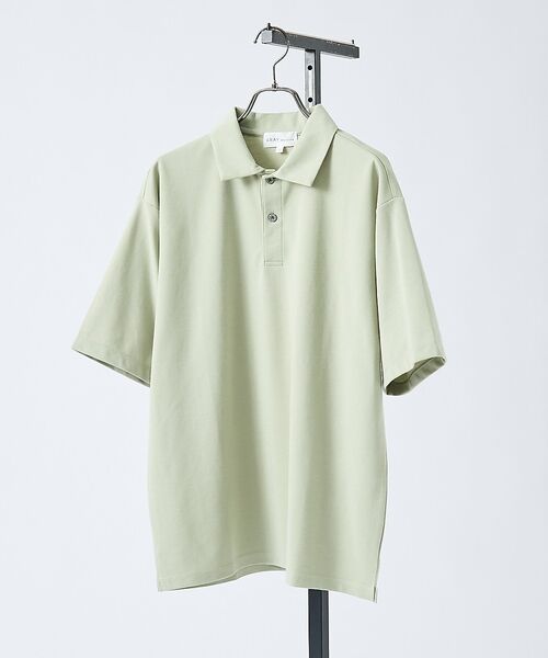 ABAHOUSE / アバハウス ポロシャツ | 【抗菌防臭/UVカット】シルケットポンチ 半袖ポロシャツ【予約】（モスグリーン）
