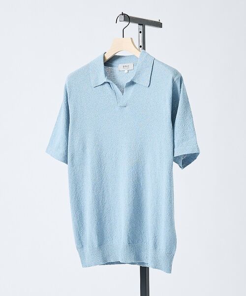 ABAHOUSE / アバハウス ポロシャツ | ブークレー スキッパーポロ【予約】（ブルー）