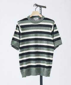 ABAHOUSE / アバハウス ニット・セーター | ブークレー マルチボーダー ニットTシャツ【予約】