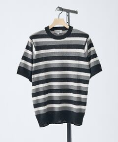 ABAHOUSE / アバハウス ニット・セーター | ブークレー マルチボーダー ニットTシャツ【予約】