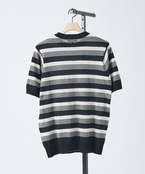 ABAHOUSE / アバハウス ニット・セーター | ブークレー マルチボーダー ニットTシャツ【予約】 | 詳細6