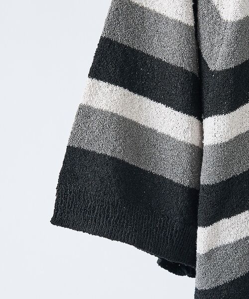 ABAHOUSE / アバハウス ニット・セーター | ブークレー マルチボーダー ニットTシャツ【予約】 | 詳細8