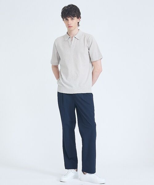 ABAHOUSE / アバハウス パンツ | 【ストレッチ/洗える】1タック イージー ワイドテーパードパンツ【予約】 | 詳細10