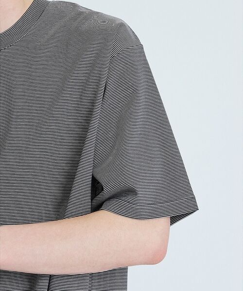 ABAHOUSE / アバハウス Tシャツ | コットンポンチ マイクロボーダー Tシャツ / オーバーサイズ | 詳細5