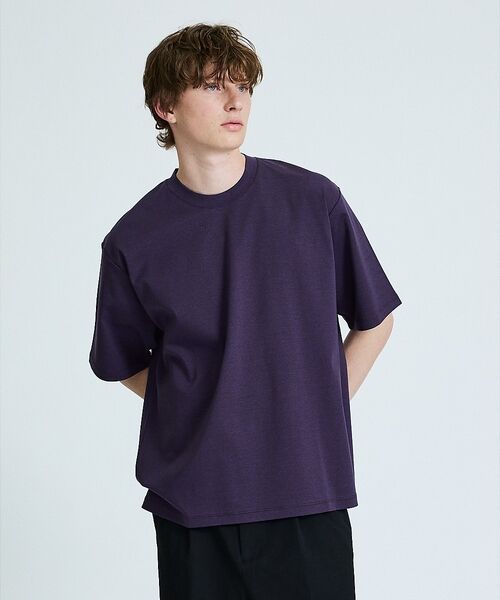 ABAHOUSE / アバハウス Tシャツ | コットンポンチ マイクロボーダー Tシャツ / オーバーサイズ | 詳細12