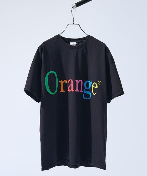 ABAHOUSE / アバハウス Tシャツ | 【byeA. / バイエー】NOT APPLE TEE ORANGE / ノット（ブラック）