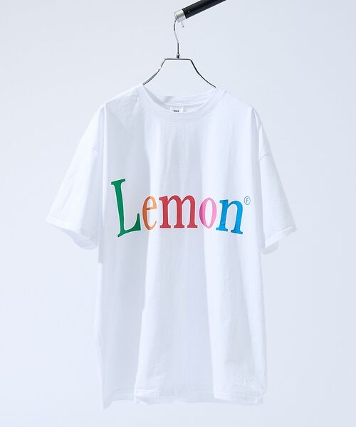 ABAHOUSE / アバハウス Tシャツ | 【byeA. / バイエー】NOT APPLE TEE LEMON / ノットア（ホワイト）