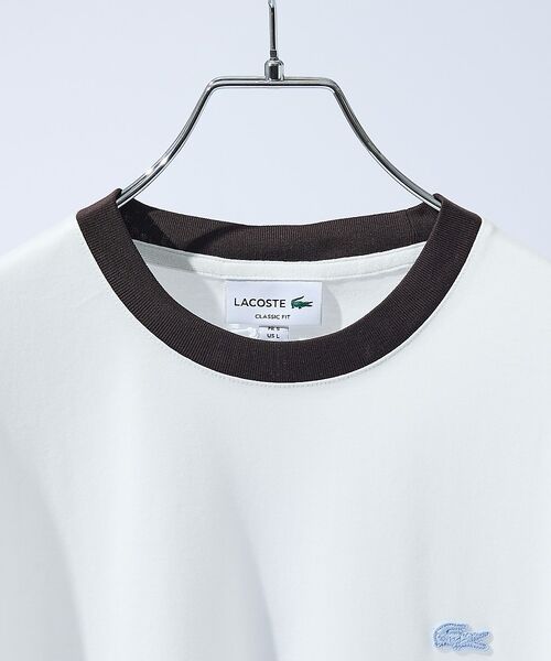 ABAHOUSE / アバハウス Tシャツ | 【LACOSTE / ラコステ】RIB TEE SHIRT / 配色ネックリブT | 詳細3