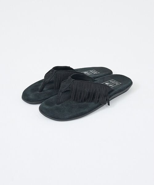 ABAHOUSE / アバハウス サンダル | 【ISLAND SLIPPER / アイランドスリッパ】 FRINGE SAND（ブラック）