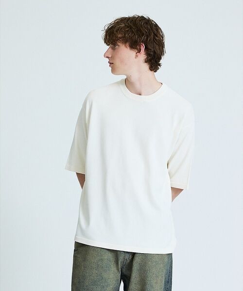 ABAHOUSE / アバハウス Tシャツ | 【接触冷感】 サマーニットTシャツ / オーバーサイズ | 詳細10